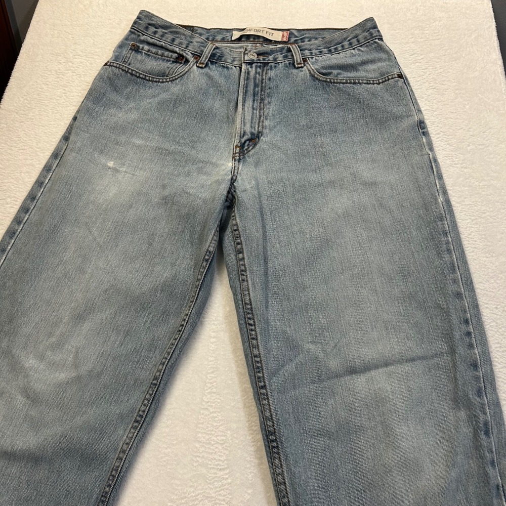 Levi 560 Y2K Jeans Comfort Fit Tapered Leg Mens 34x34 Light Wash Denim Vintage